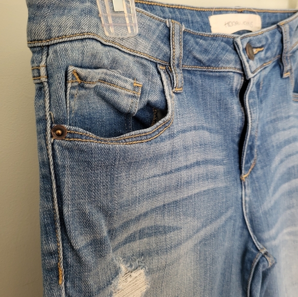 Hidden Jeans Women Size 30 Distressed Ripped Fray Cropped Denim Jeans Mid Rise - Picture 4 of 9